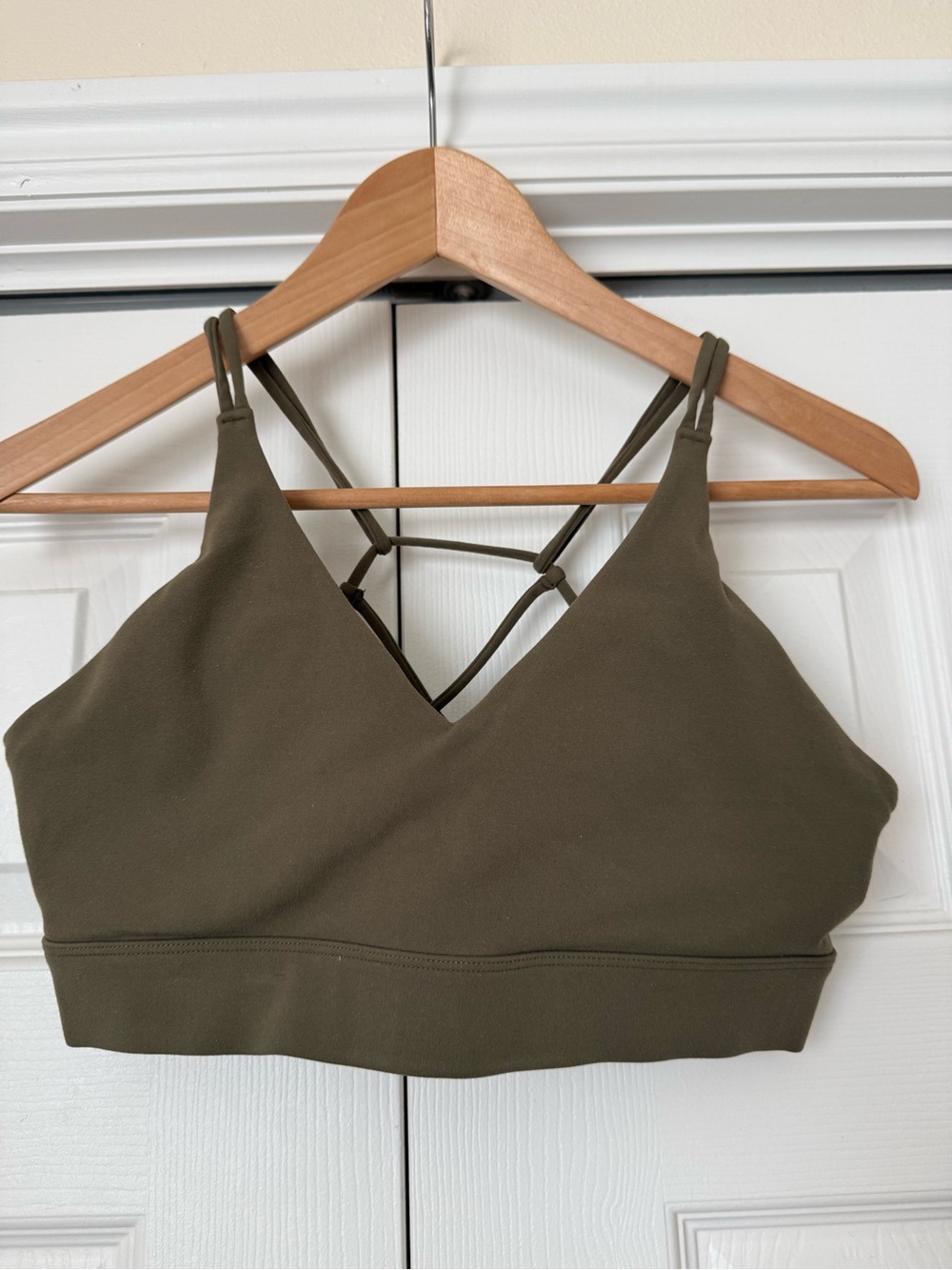 Lorna Jane Olive Green Strappy Sports Bra